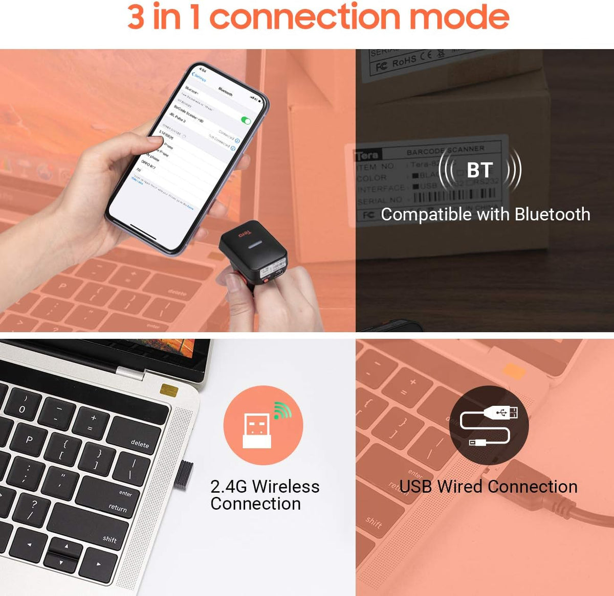 Wireless Bluetooth Barcode Scanner G708050