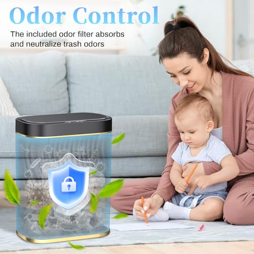 2.6 Gallon Automatic Touchless Motion Sensor Trash Can Q496