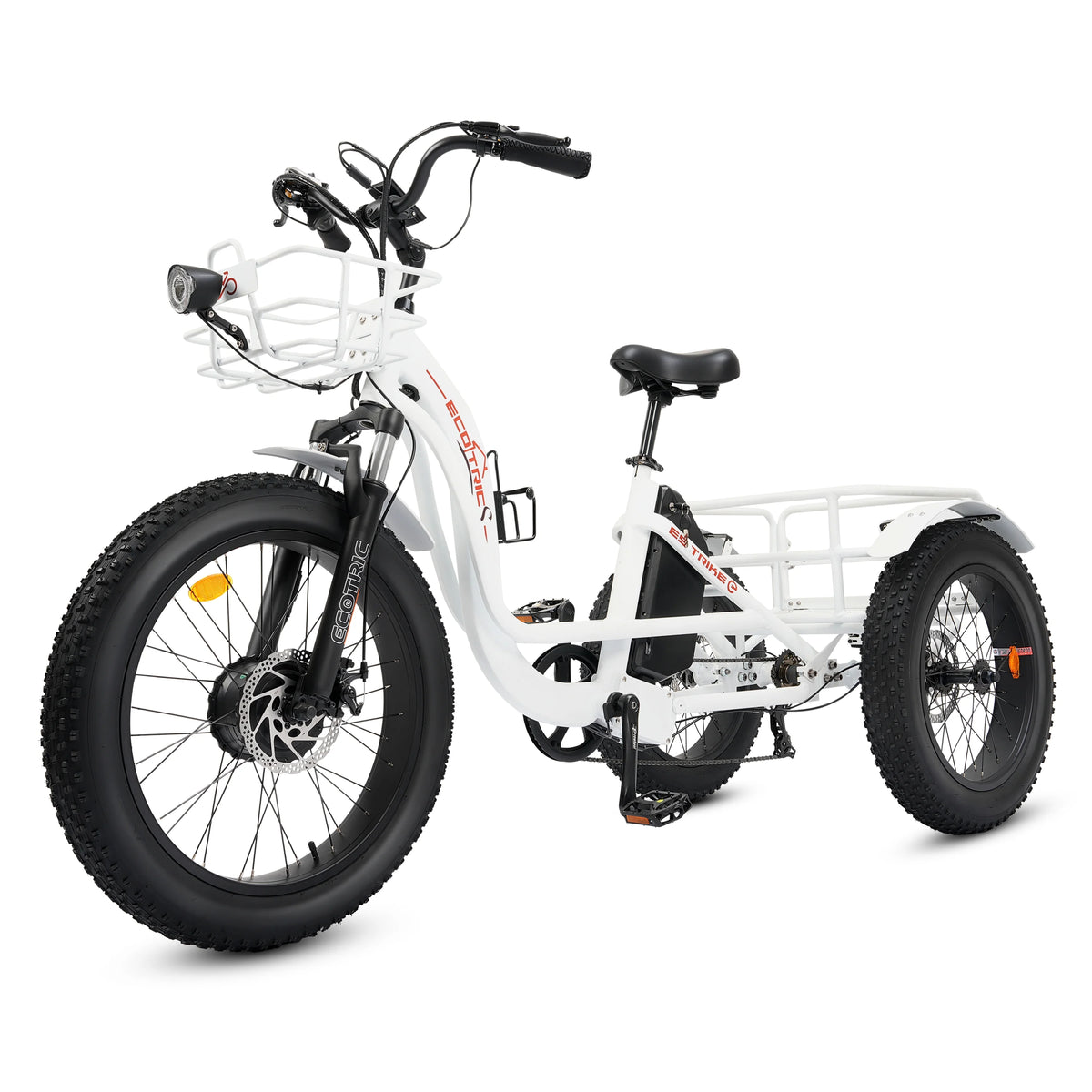 Electric Tricycle Fat Tire 750W 48V White R9242
