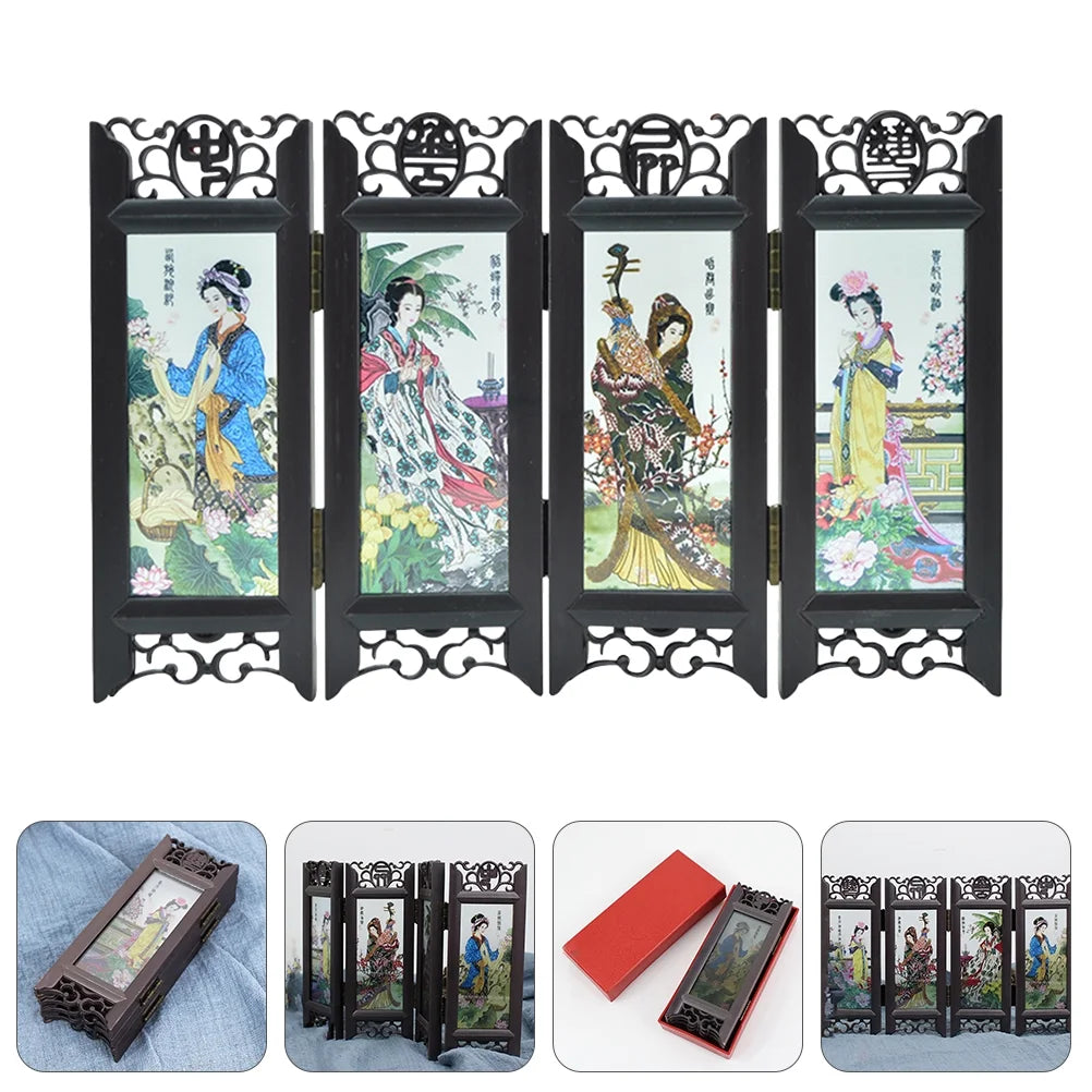 Folding Small Screen Room Divider W15231
