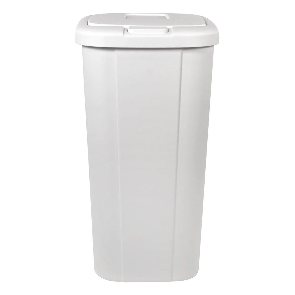 13.3-gal Touch Lid Trash Can, White (2 Pack) V336