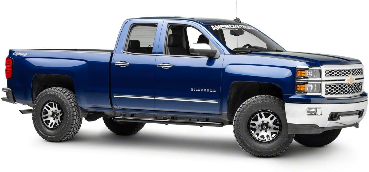 Black 4-Inch Oval Bent End Side Step Bars O961744