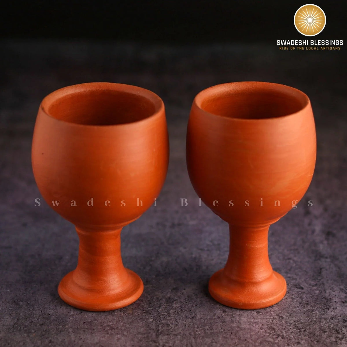 Clay Goblet Set of 2 Tumblers 200ml M1755