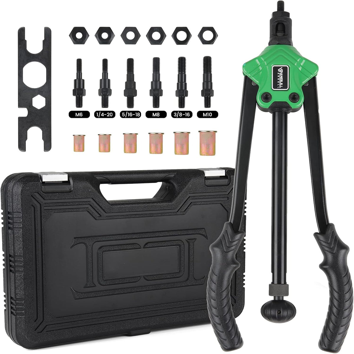 16" Rivet Tool Kit with 120PCS Rivet Nuts & Plastic Case X16290