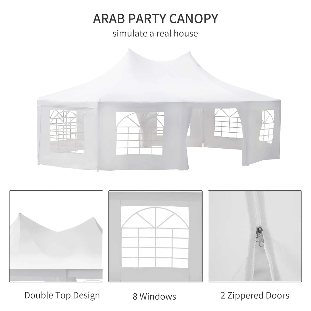 Canopy Party Event Tent with 2 Pull-Back Doors and Windows W56936