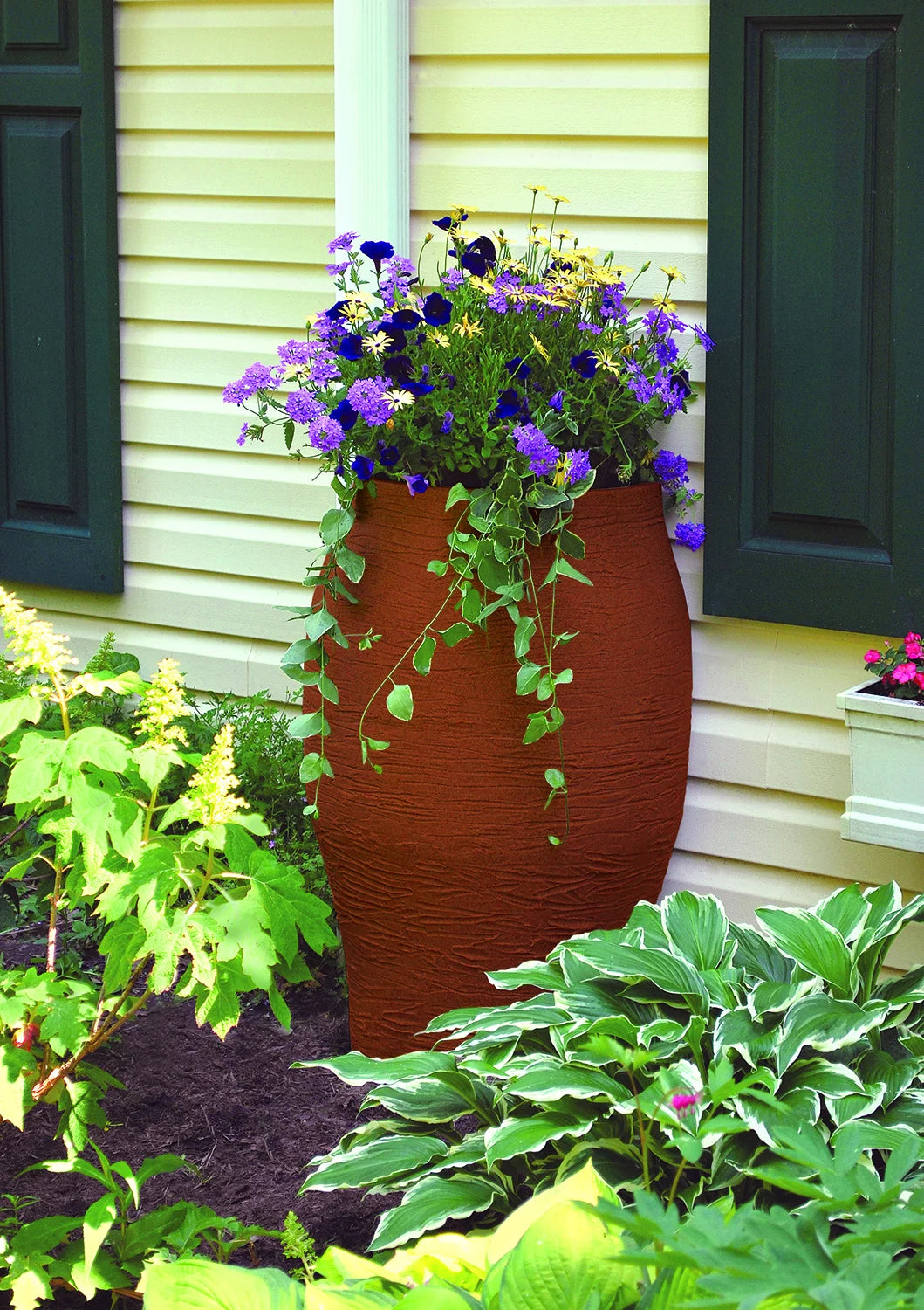 50 Gallon Terracotta Stoneware Urn Rain Barrel N454481
