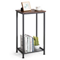 2-Tier Side End Accent Telephone Table with Mesh Shelf Z129836