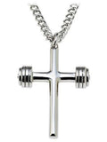 Men's Dumbbell Cross Necklace K1764