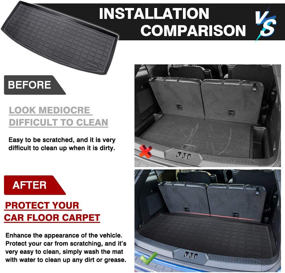 Black Pack of 2 Cargo Liner for Ford Explorer G5306