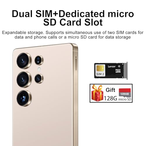 Unlocked Android 5G Cell Phone 8+256GB 6.9" LCD 108MP Camera 6800 mAh W146