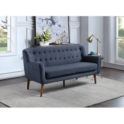Navy Square Arm Sofa G31885