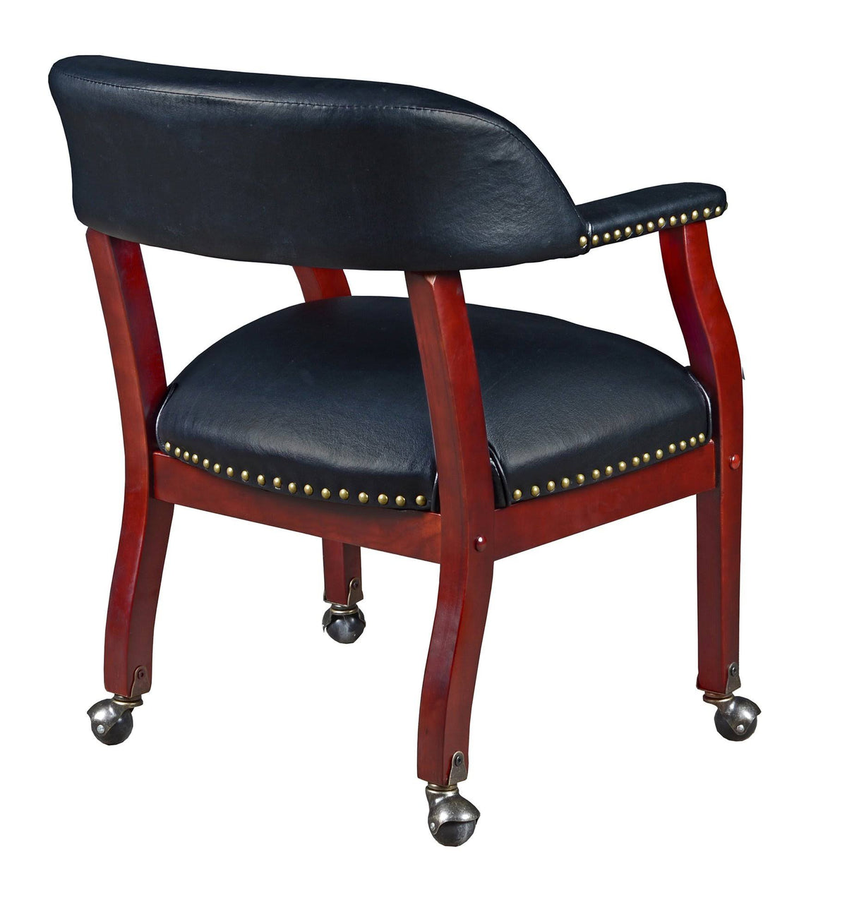Black Captain Chair with Casters Q219684