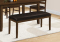 48" Rectangular Upholstered Brown Leather-look Bench L893793