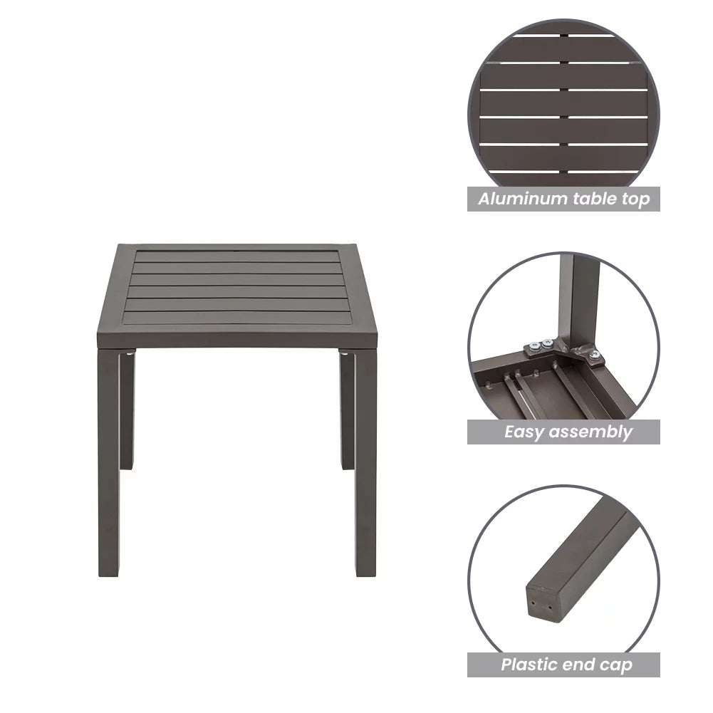 Brown Square Aluminum Bistro Table R3272
