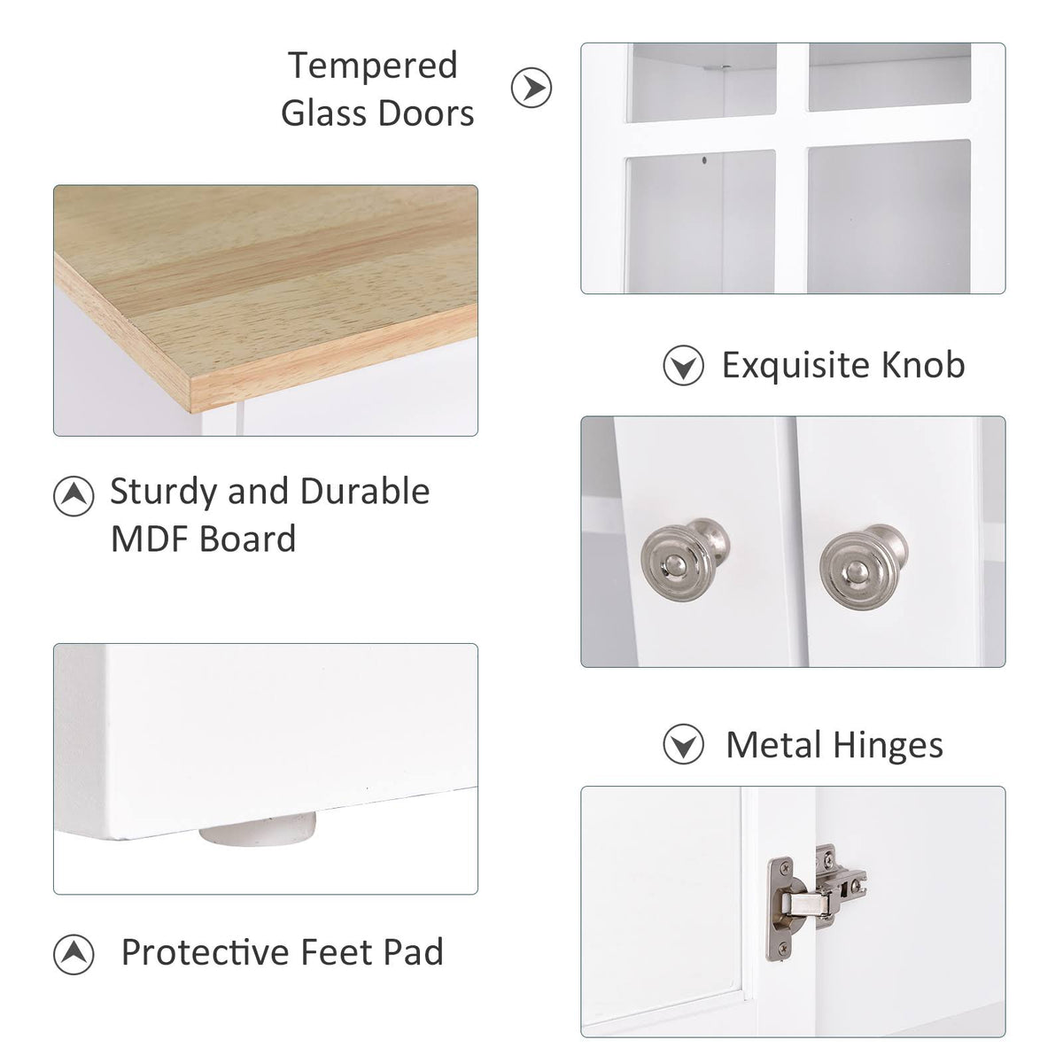 White Kitchen Pantry Cabinet W8659