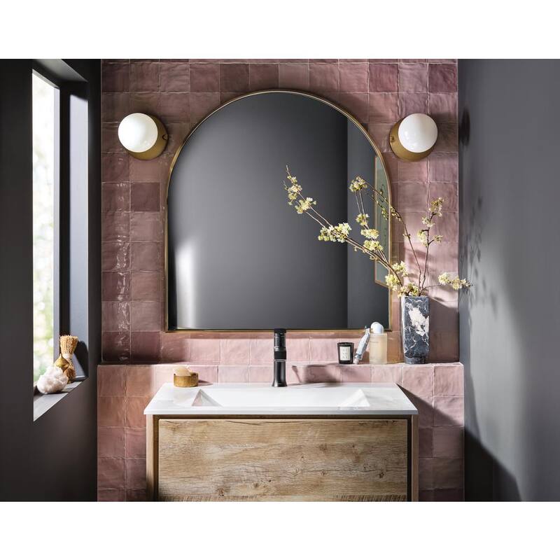 Single Handle Single Hole Bathroom Faucet Matte Black 2-pack P85871