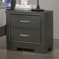 Solid Wood Nightstand Gray K268