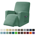 Dark Cyan Textured Grid Recliner Slipcover X5005