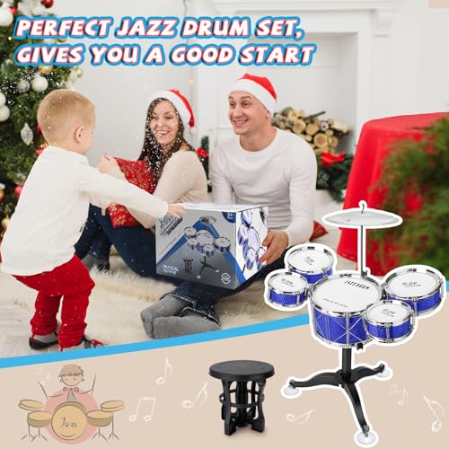 Blue 8 Piece Toddler Jazz Drum Kit S2476