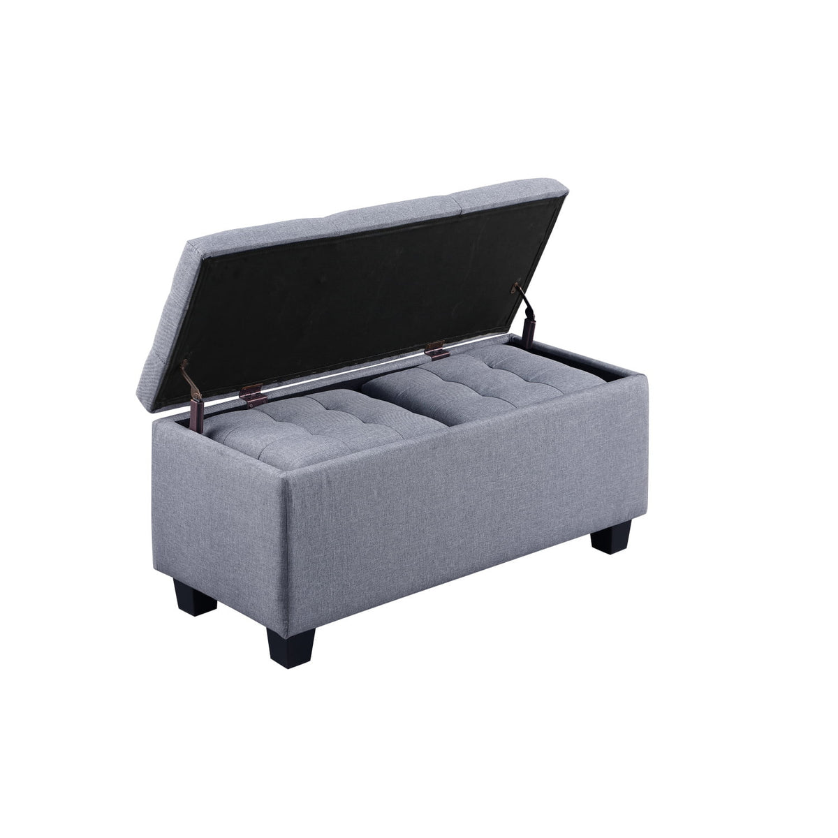 3 in 1 Tufted Linen Storage Ottoman Bench Set I1457