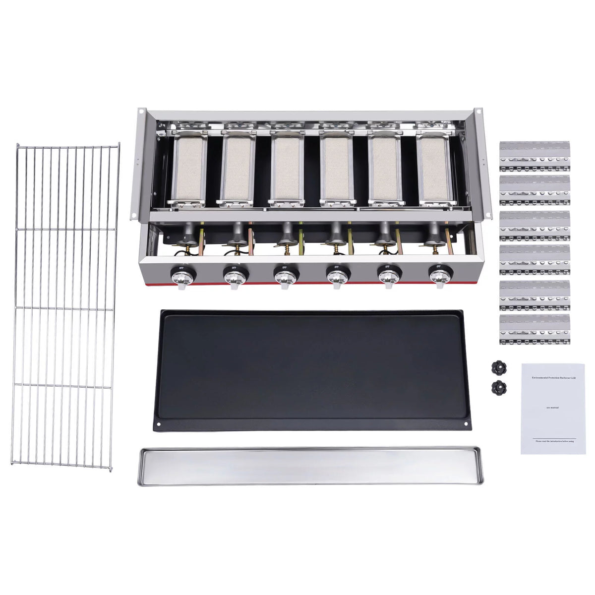 Portable 6 Burner LPG Gas Grill Griddle G4632