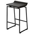 Black Wood Seat Stool O4171