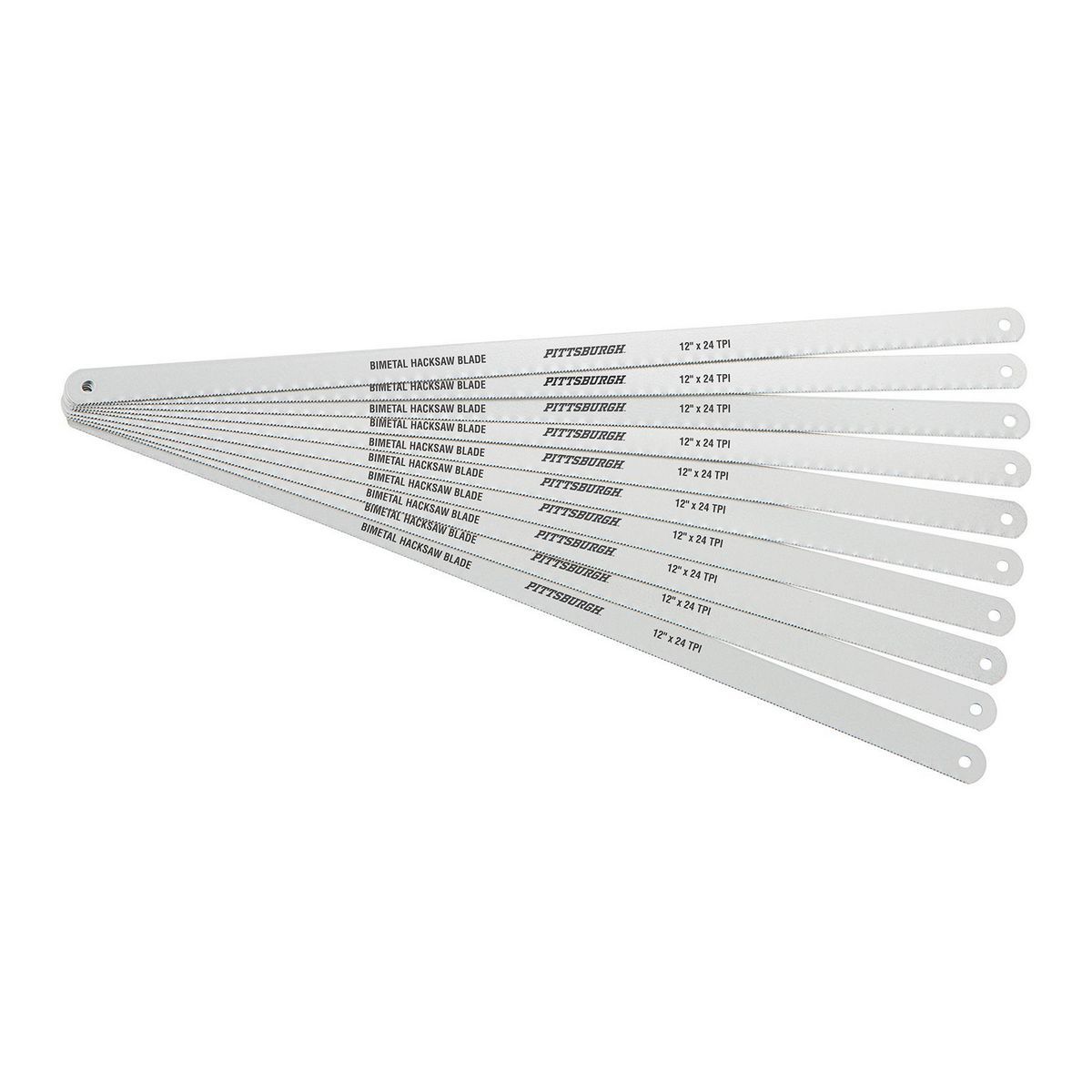12 in. 24 TPI Bimetal Hacksaw Blades 10-Pack H6172