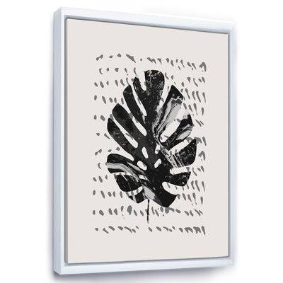 Tropical Palm Leaf Painting on Canvas U58321