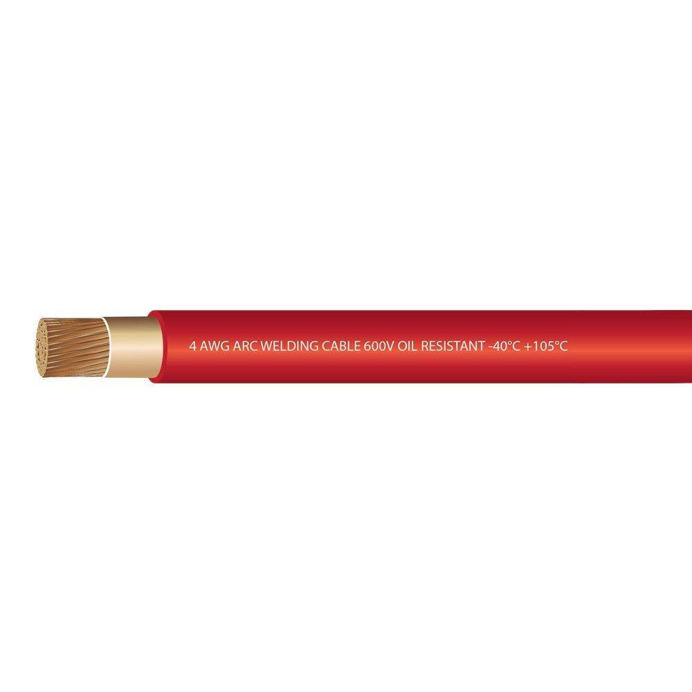 4 Gauge Red Welding Cable 20 Feet A5606