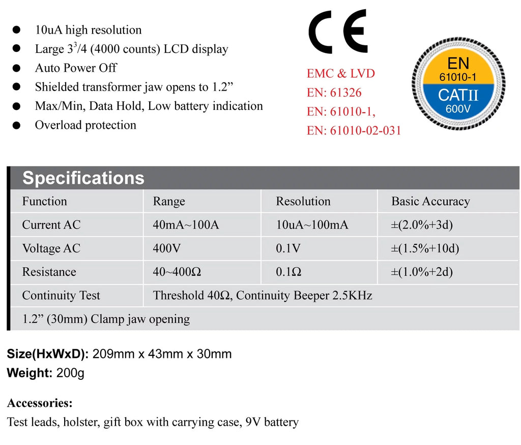 AC Leakage Current Tester Voltage Meter Q29078