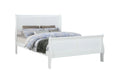 White Full Size Panel Sleigh Bed Solid Wood S470721