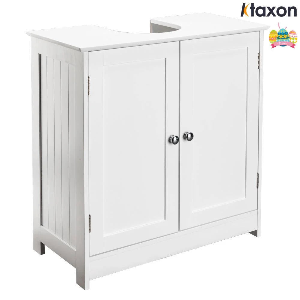 White Bathroom Vanity Cabinet with Adjustable Shelf R676160