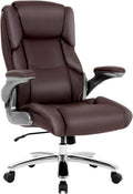 Big and Tall Brown Leather Office Chair 400lbs Z88653