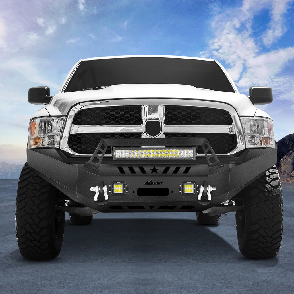Front Bumper with Winch Plate and LED Light Bar W937431