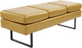 Upholstered 3 Seats Faux Leather Bench T495571