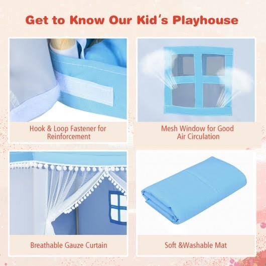 Blue Play Tent with Mat N5142