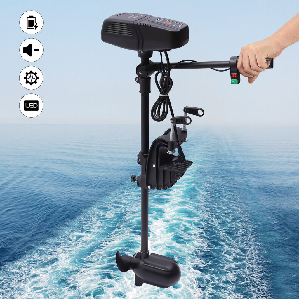 Black Electric Outboard Engine Motor V608