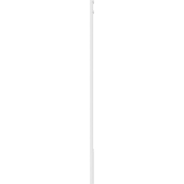 12x22W x 90x22H x 2x22P Two Equal Flat Panel PVC Pilaster with Decorative Capital & Base (Pair) B234