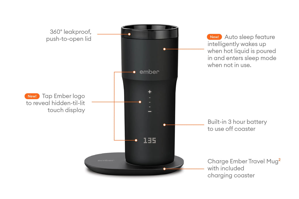 12 oz Black Temperature Control Smart Mug A763626