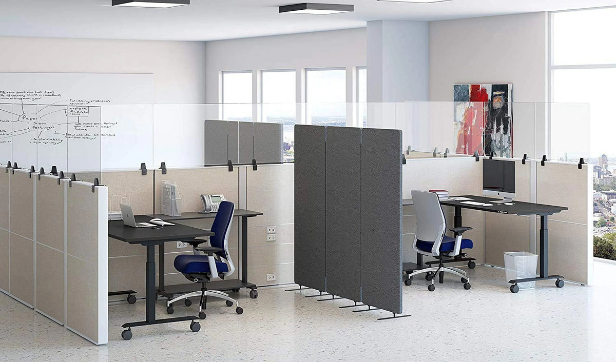 Clear 60 In X 30 In Clamp On Desk Divider G1989