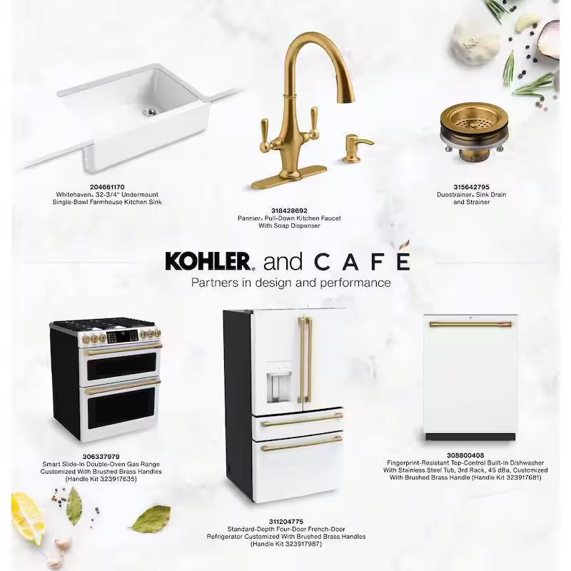 Brushed Brass Oven Handle Kit S501