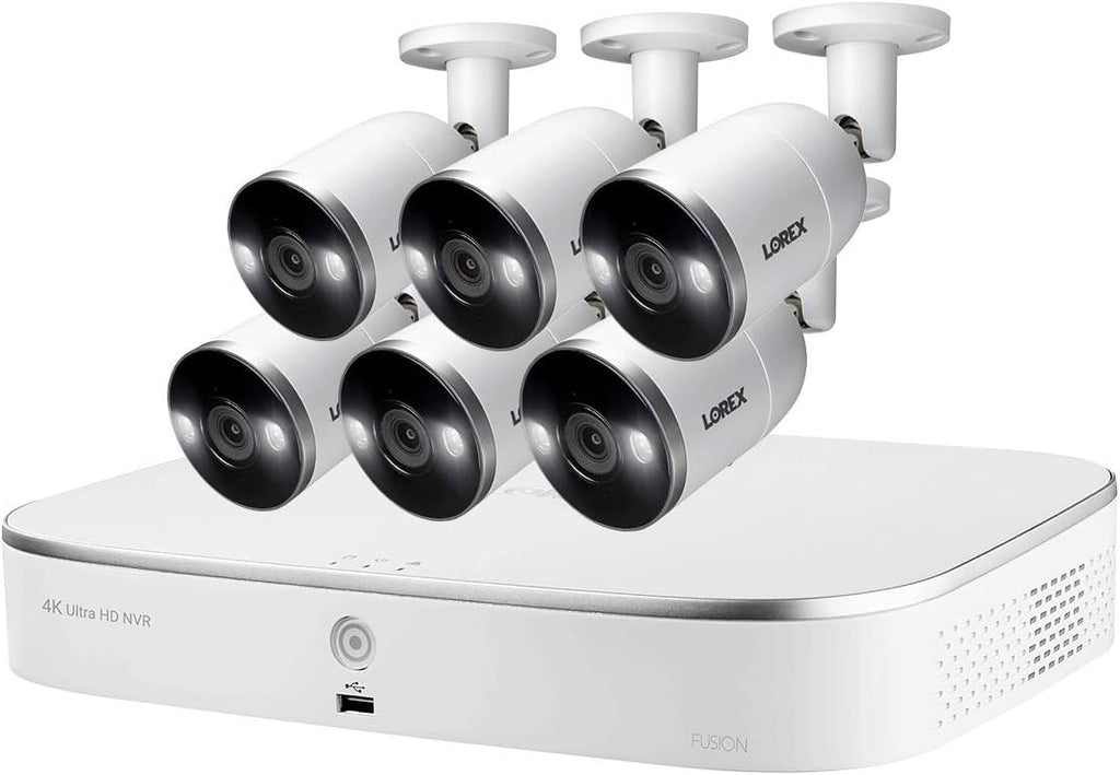 4K 8-Channel NVR System with 6 4K 8MP IP Cameras, 3TB Hard Drive E375797