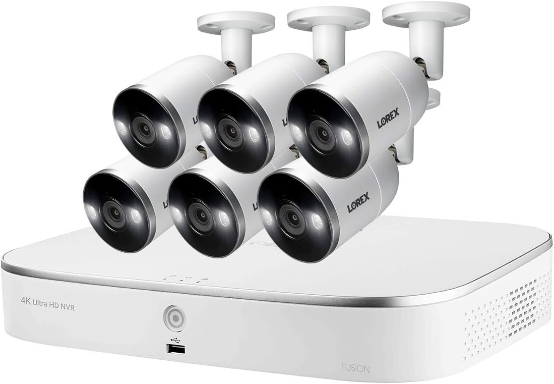 4K 8-Channel NVR System with 6 4K 8MP IP Cameras, 3TB Hard Drive E375797