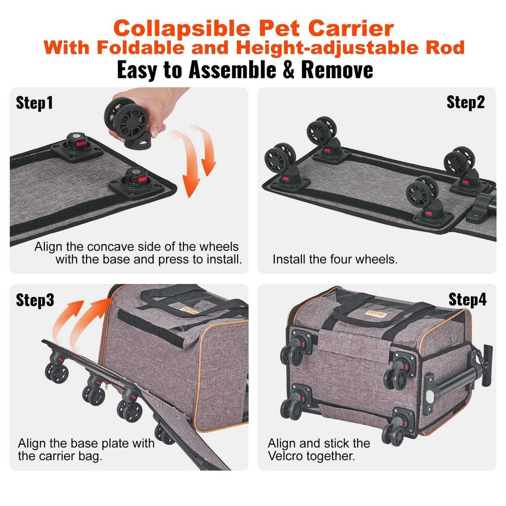 Cat Carrier with Wheels F736713