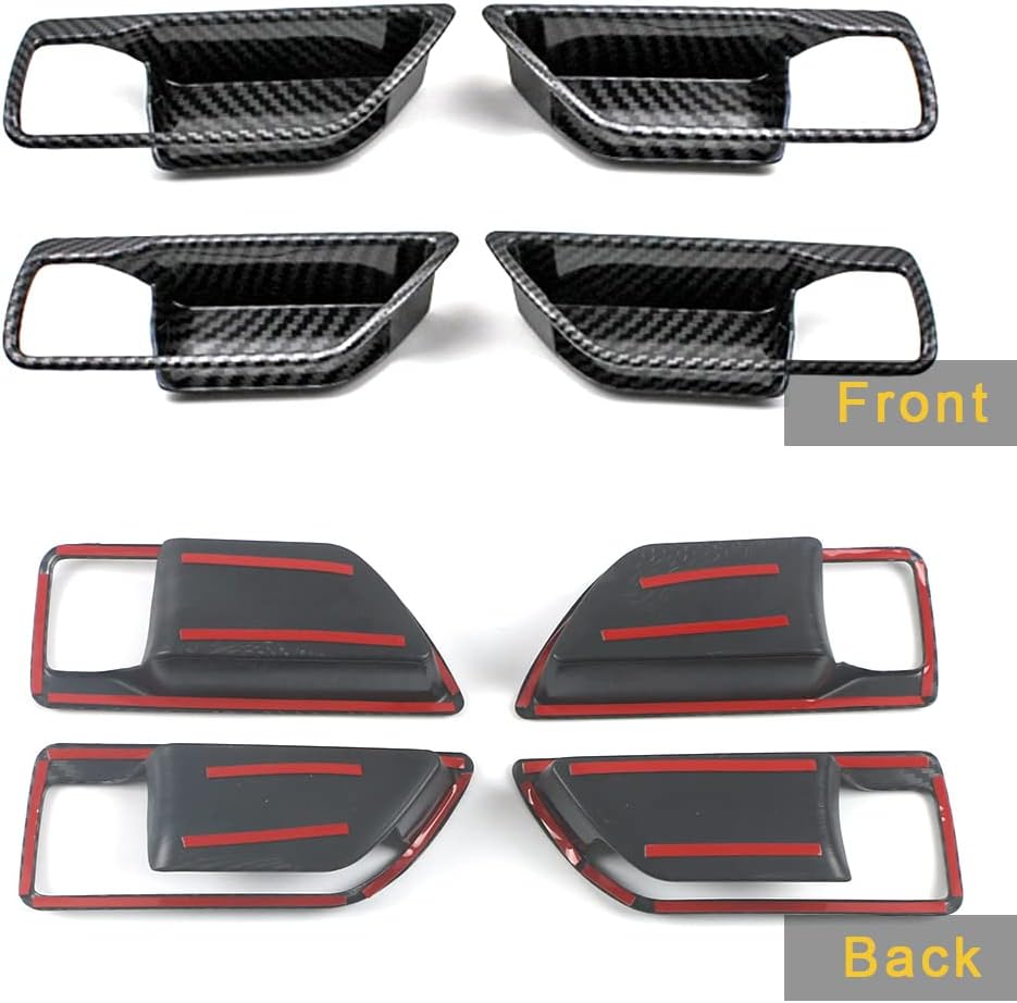 ABS Carbon Fiber Print Inner Door Handle Cover for Toyota Highlander Q829138