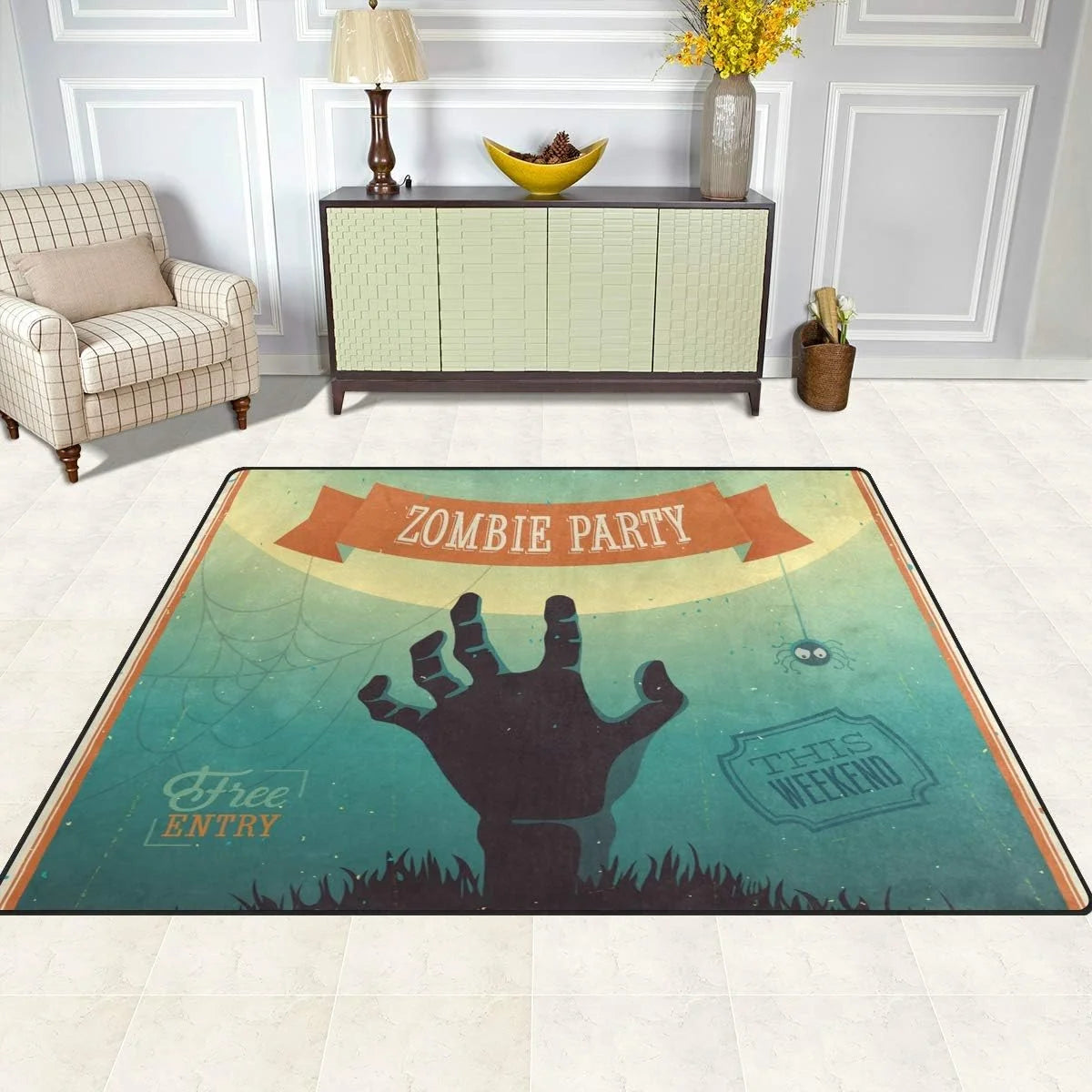 Halloween Zombie Lightweight Carpet Mats Area Rug K67053