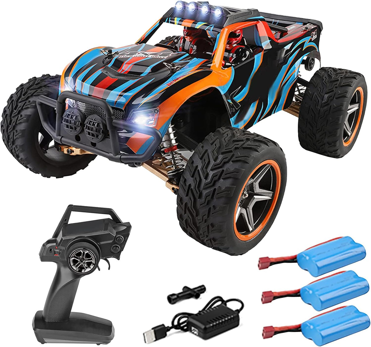 RC Car 1:10 Scale 4WD 45KM/H 2.4GHz Off-Road Electric Toy Vehicle R434