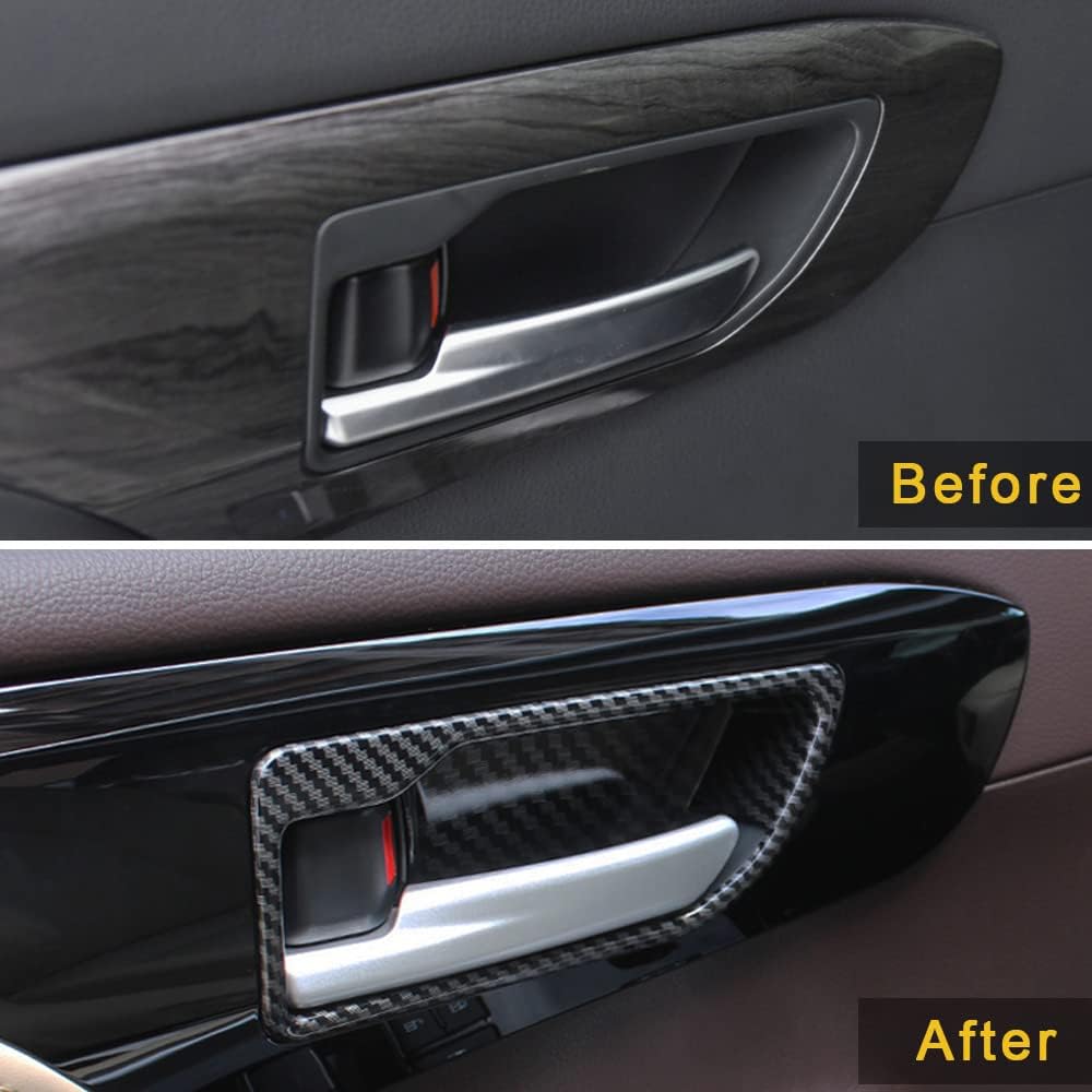 ABS Carbon Fiber Print Inner Door Handle Cover for Toyota Highlander Q829138