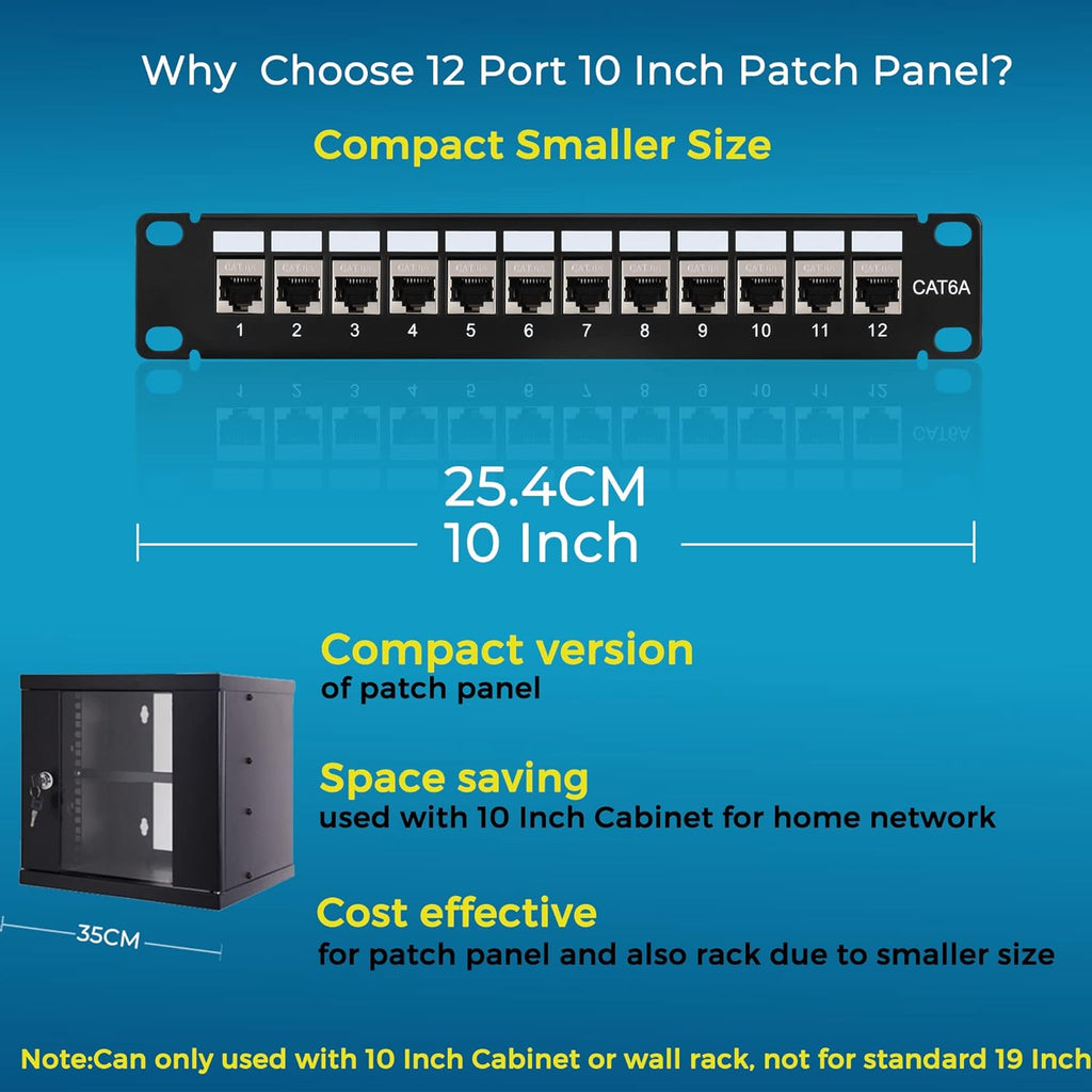 12 Port Cat6A Shielded Patch Panel U61648