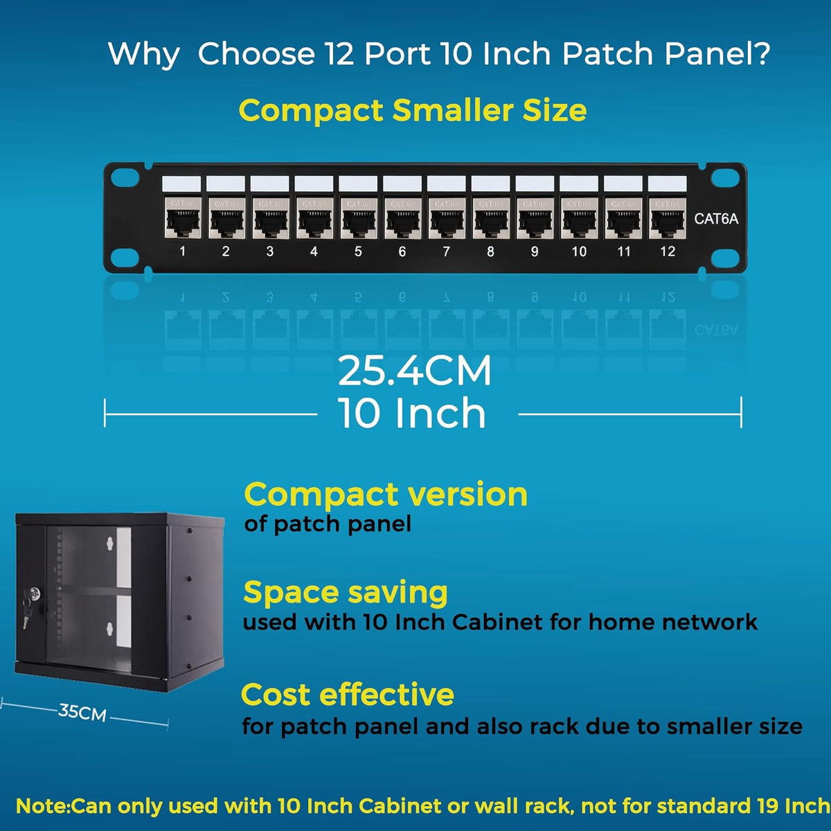 12 Port Cat6A Shielded Patch Panel U61648